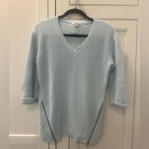 Tyler Boe size small, Light Blue V-Neck Sweater